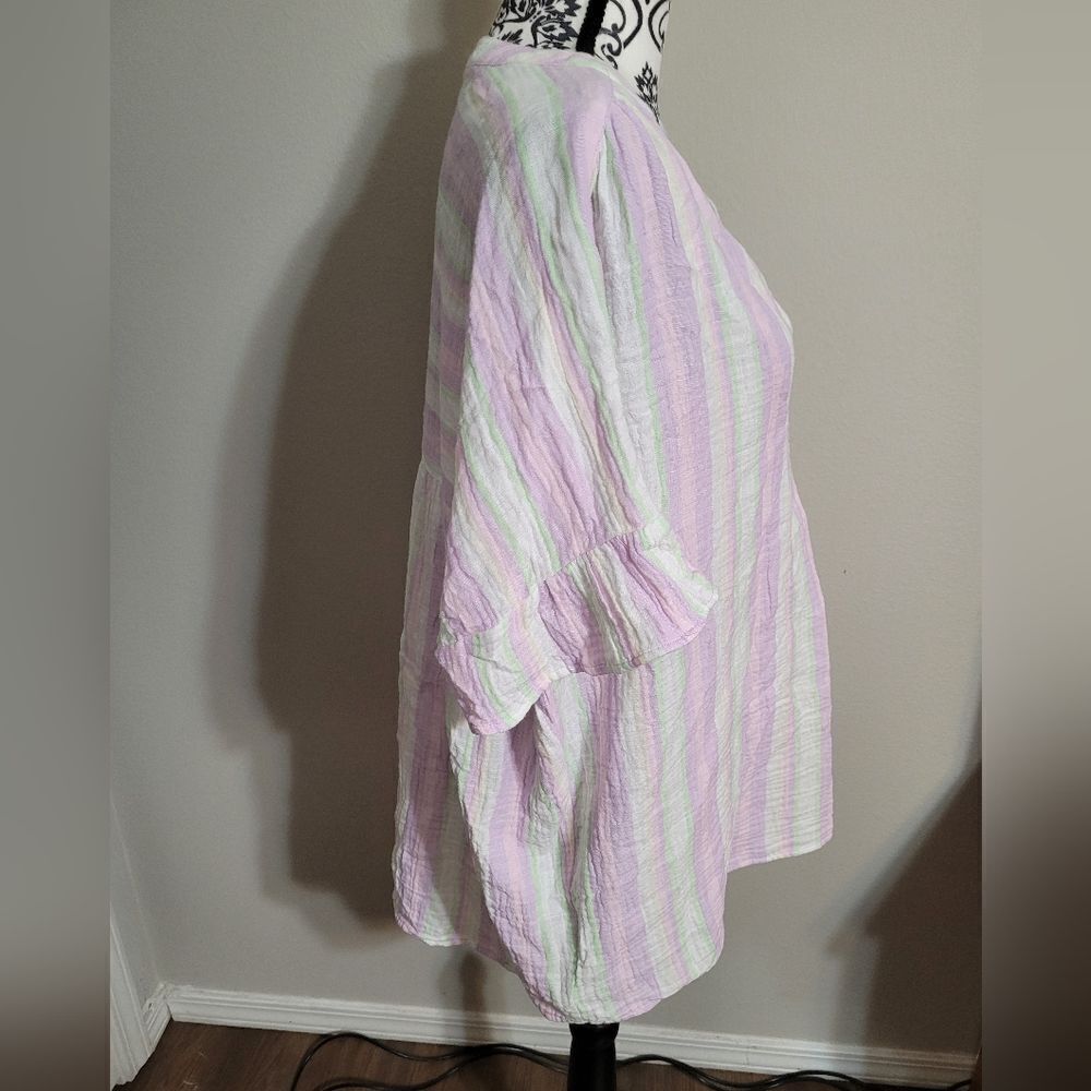 Ruby rd. Pastel striped top - Picture 3 of 6